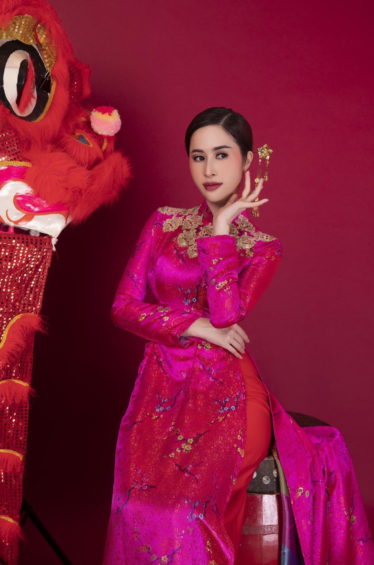 Hoa hậu được yêu thích nhất Miss Glam World 2018 khoe khéo vòng eo 58 cm với áo dài Ảnh 5