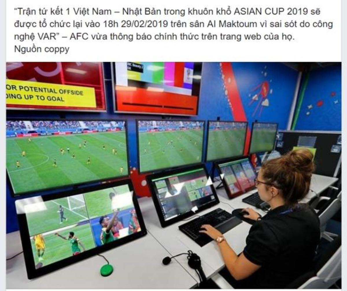 Thực hư thông tin Việt Nam và Nhật Bản sẽ đá lại trận tứ kết Asian Cup đang khiến nhiều người tin sái cổ Ảnh 3