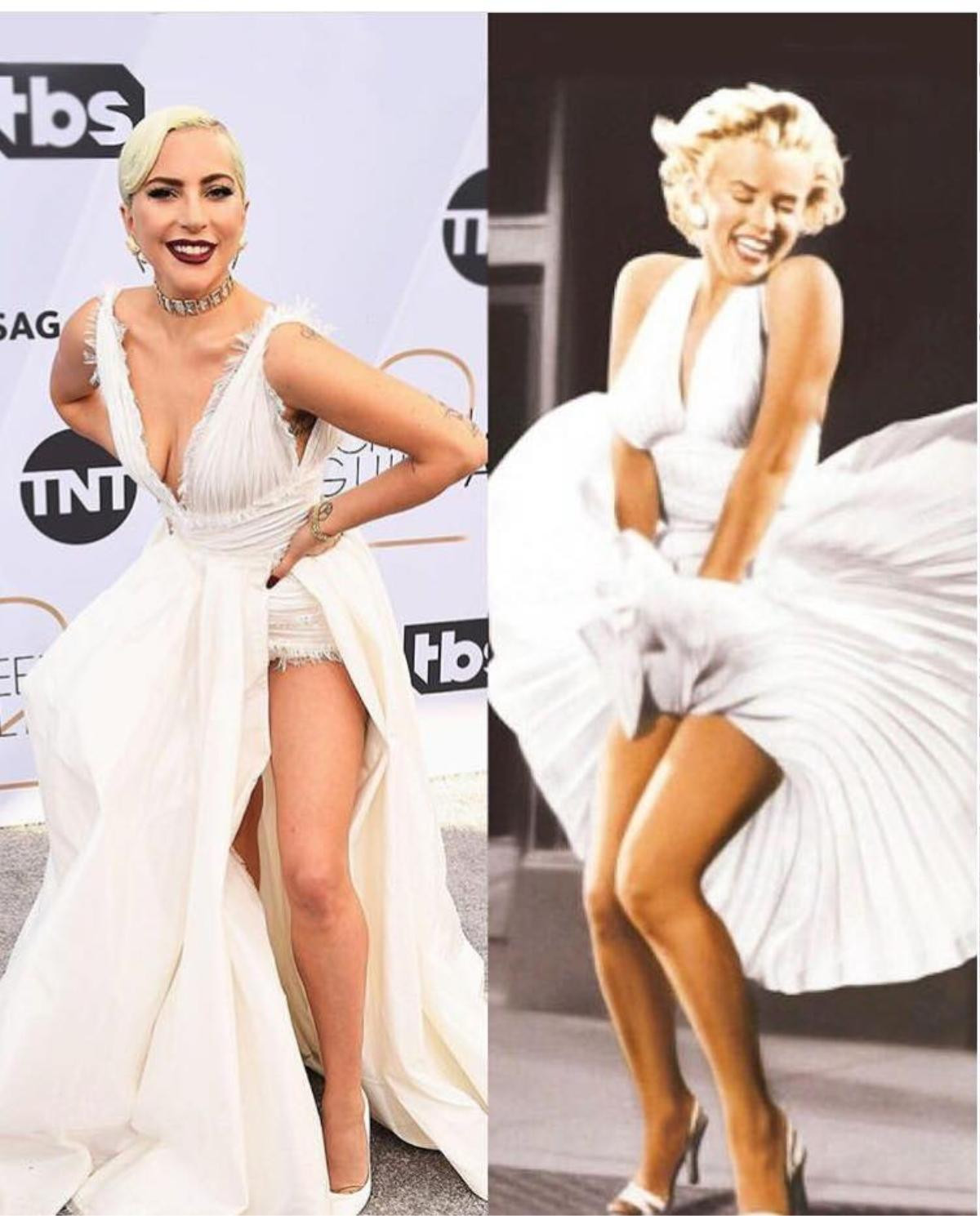 Lady Gaga hóa thành Marilyn Monroe tỏa sáng trên thảm đỏ SAG Awards 2019 Ảnh 2