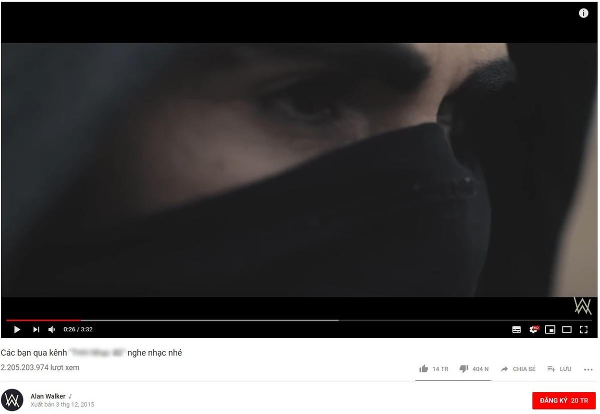 Sự thật MV tỷ view Faded của Alan Walker bị fan Việt hack trên Youtube? Ảnh 2