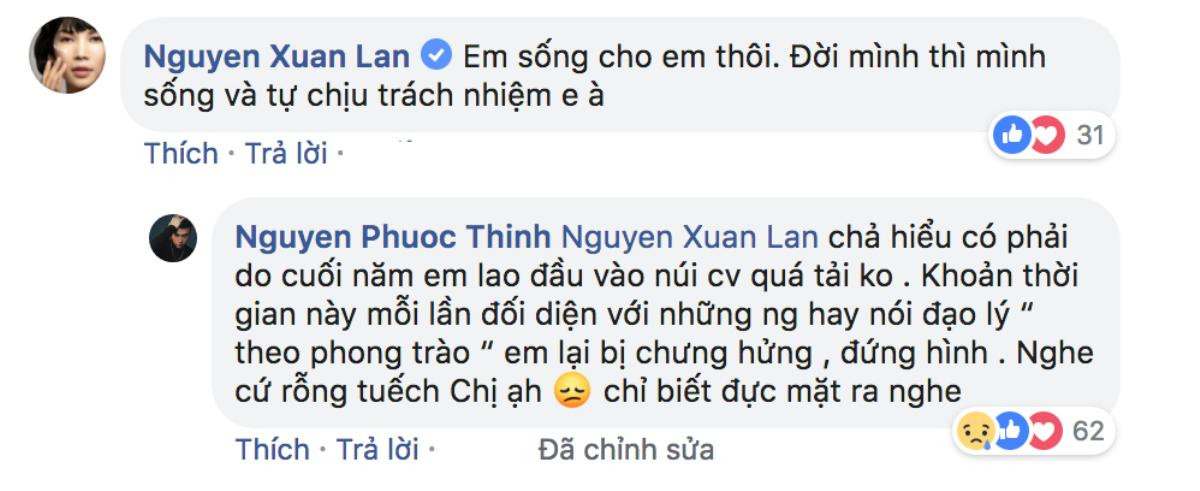 Noo bất ngờ đăng dòng trạng thái 'ngầm' đầy ẩn ý, Xuân Lan nhiệt tình 'cố vấn' cho em trai Ảnh 3