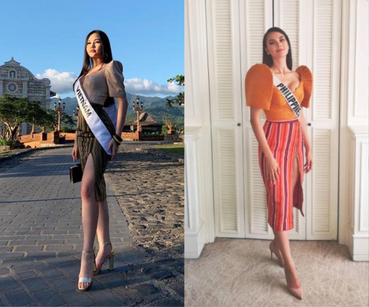 Lê Âu Ngân Anh và H'Hen Niê 'sao chép' style 'huyền thoại' của Hoa hậu Hoàn vũ Catriona Gray Ảnh 3