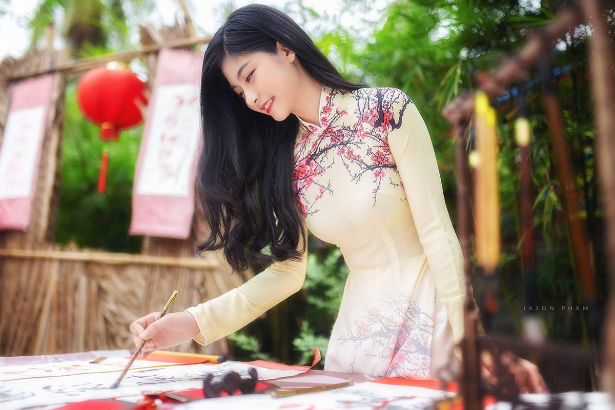 Đã mât ngắm Miss Teen Nam Phương diện áo dài cực xinh đón Xuân mới Ảnh 6