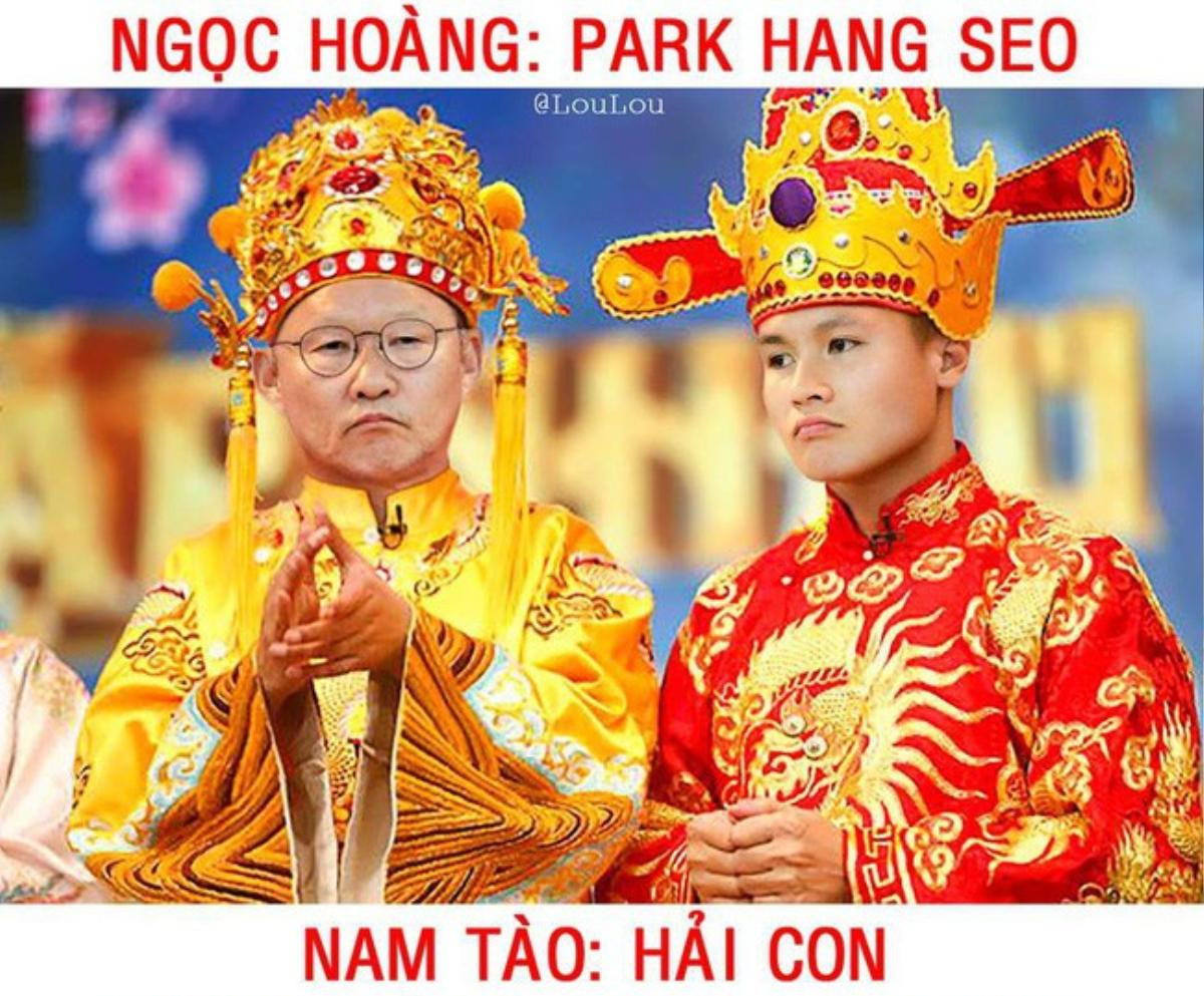 Bất ngờ khi các cầu thủ Việt Nam vào vai Táo Quân, thầy Park không ngờ lại hợp vai Ngọc Hoàng đến vậy! Ảnh 1