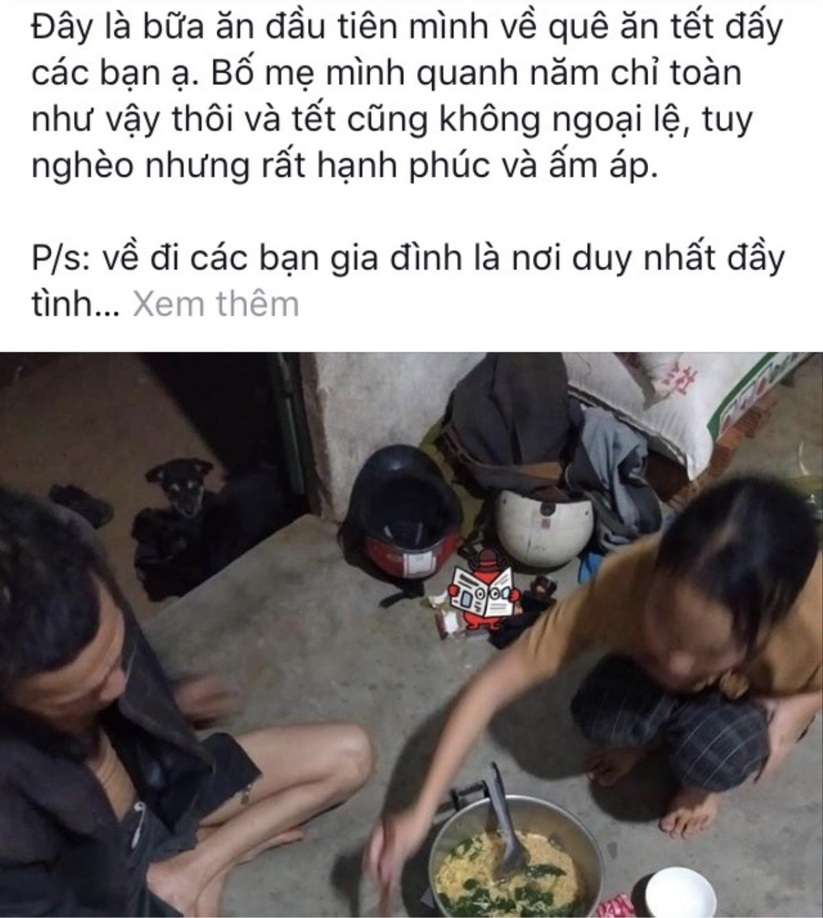 Chỉ có cơm trắng và mì gói nhưng bữa cơm đầu tiên của người con về quê ăn Tết vẫn hạnh phúc và ấm áp lạ thường Ảnh 1