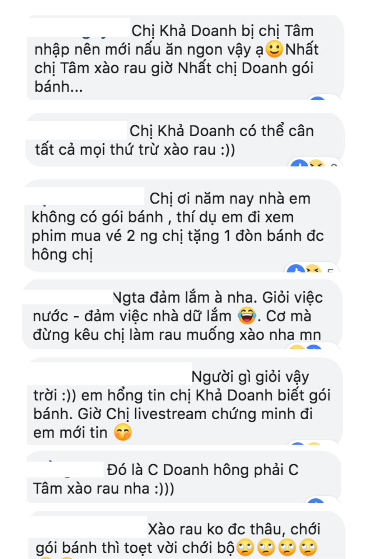 Đến hẹn lại lên! Nhìn 'chế' Khả Doanh gói bánh tét, fan lại liên tưởng đến chị Mỹ Tâm 'xào rau' Ảnh 3