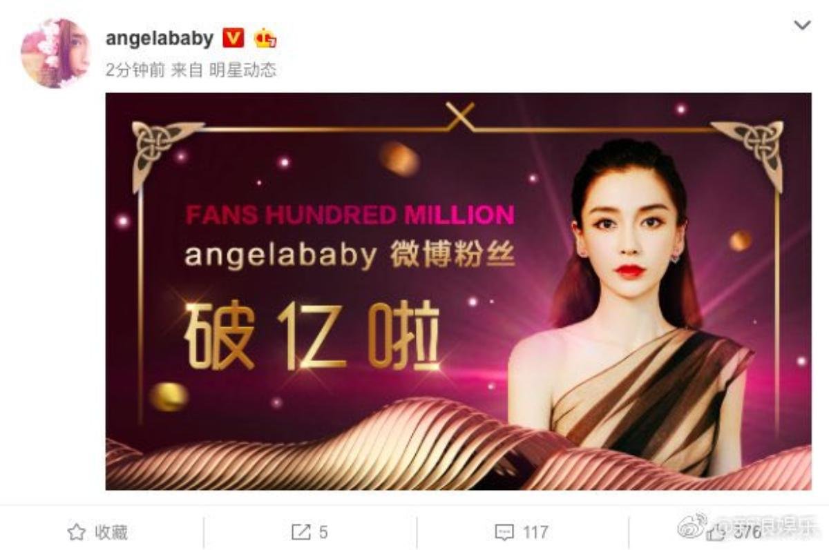 Mồng Một Tết Kỷ Hợi: Angelababy đạt 100 triệu fan Weibo, sao Hoa ngữ khoe ảnh đầu năm Ảnh 10