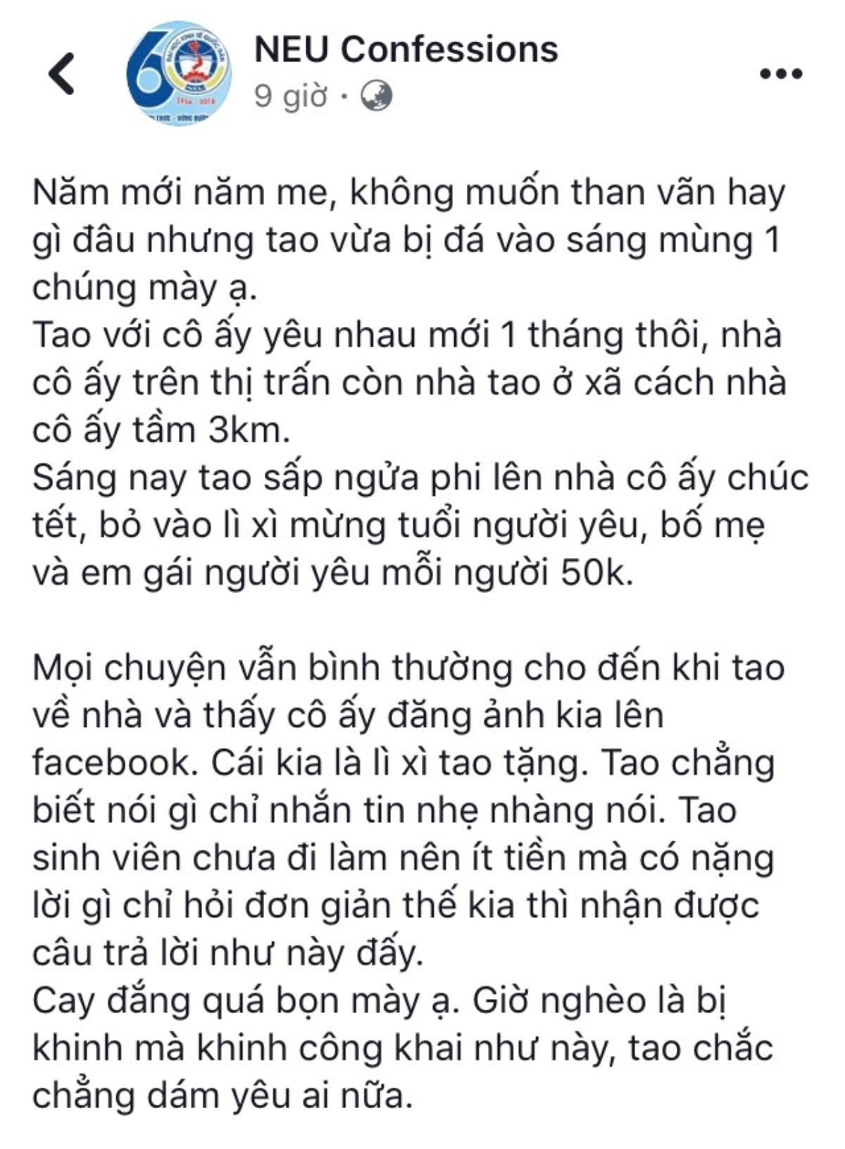 Chàng trai bị ‘đá’ phũ phàng ngay trong sáng mùng 1 Tết vì lì xì cho bạn gái có 50k Ảnh 1