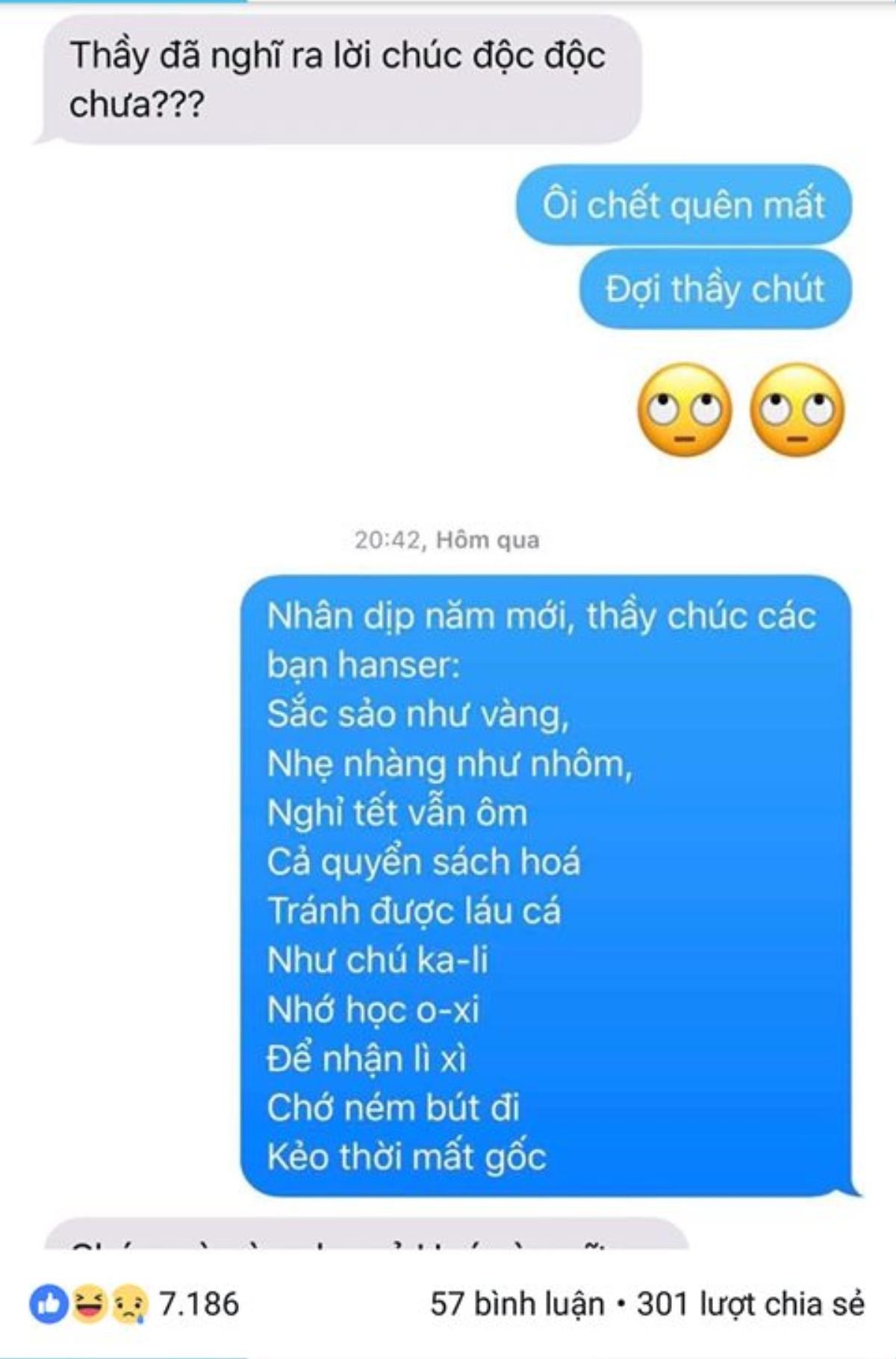 Thầy giáo 'nhà người ta': Làm thơ chúc Tết cũng phải đậm màu sắc chuyên môn Hóa học Ảnh 1