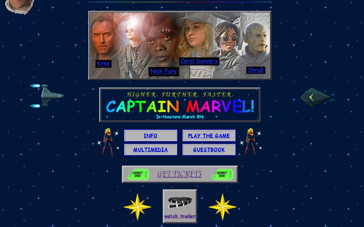 Marvel tung website theo phong cách cổ điển cực chất cho bom tấn 'Captain Marvel' Ảnh 1