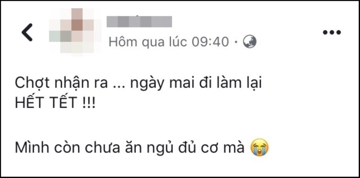 Dân tình than ngắn thở dài vì hết Tết: 9 ngày trôi nhanh vèo, chưa gì lại phải đi làm trở lại Ảnh 1