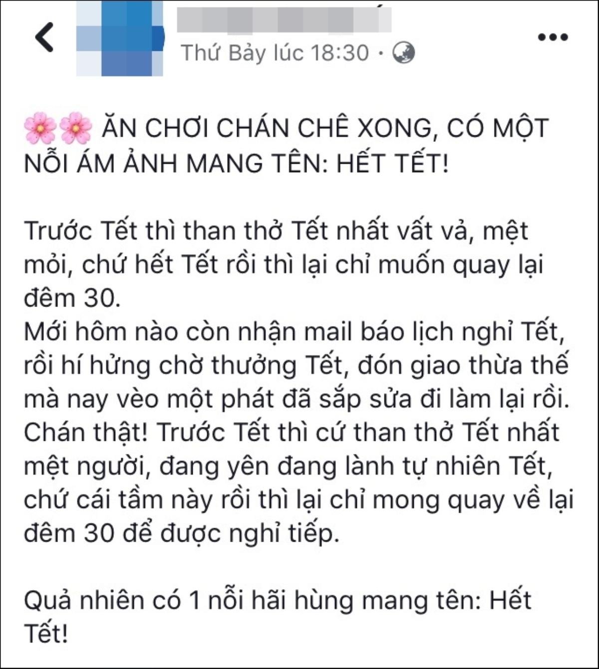 Dân tình than ngắn thở dài vì hết Tết: 9 ngày trôi nhanh vèo, chưa gì lại phải đi làm trở lại Ảnh 10