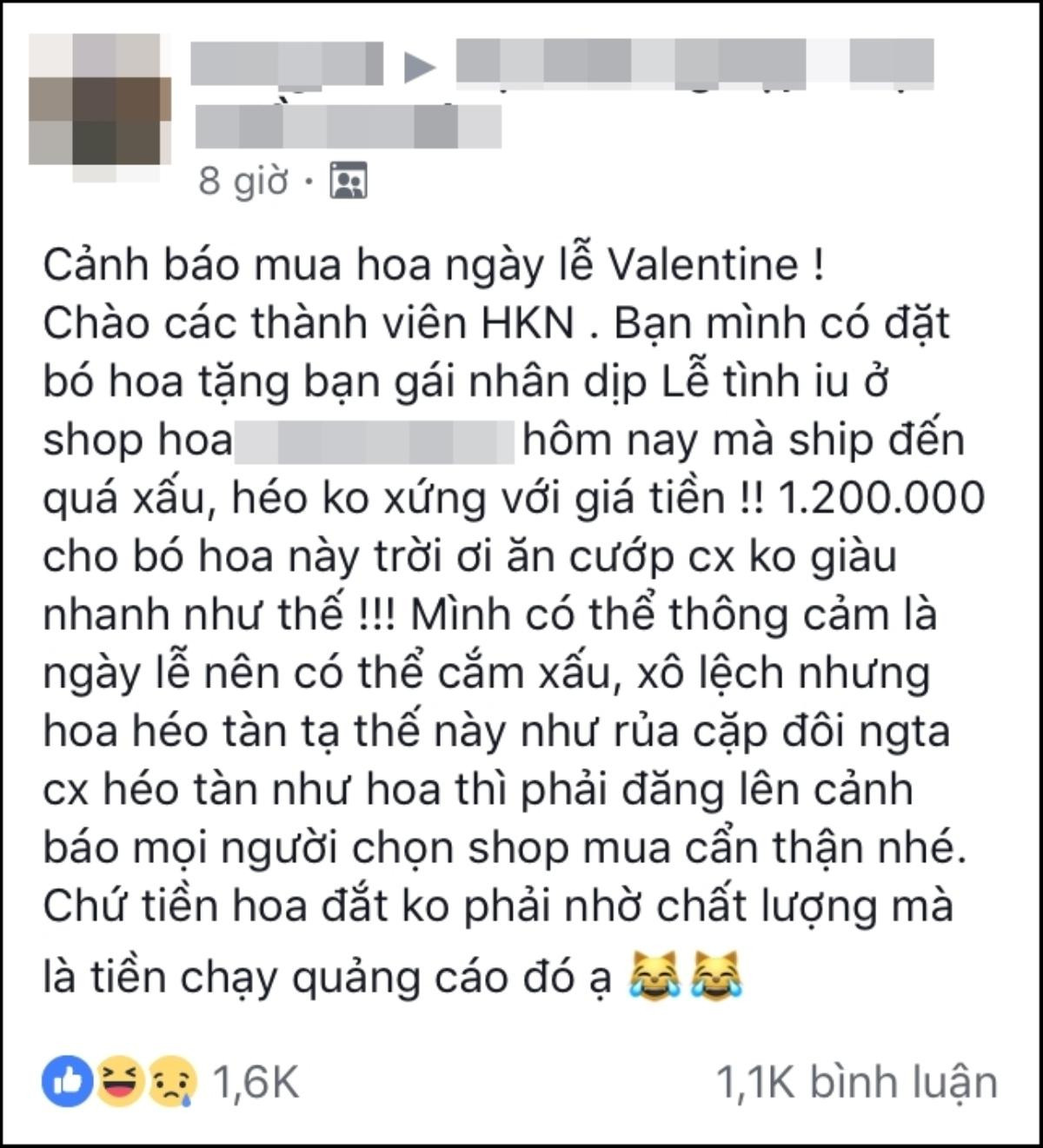 Bỏ 1 triệu 2 mua hoa hồng tặng bạn gái ngày Valentine, chàng trai bức xúc nhận về bó hoa vừa héo vừa xấu Ảnh 1