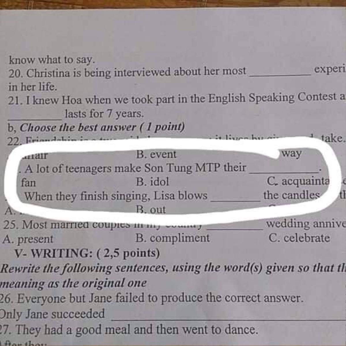 'Điểm mặt' những lần Sao Việt bất ngờ 'lạc trôi' vào các đề thi tuyển: Không ai giống ai! Ảnh 4