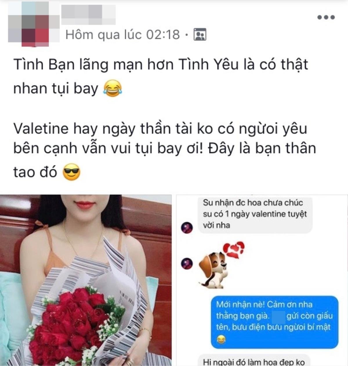 Khoe Valentine chẳng cần người yêu vì có anh bạn thân tặng hoa và nhẫn, cô gái nhận về toàn phản ứng trái chiều Ảnh 1