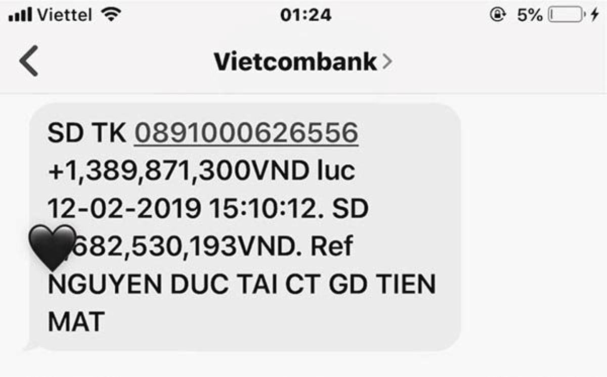 Được chồng tặng 1,3 tỷ đồng đúng ngày Valentine, vợ trẻ lên mạng khoe khiến nghìn người ghen tỵ Ảnh 1