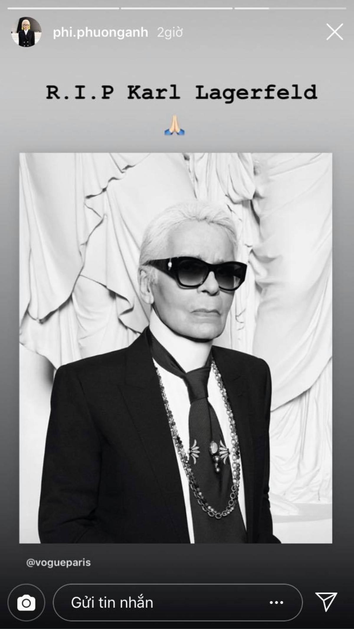 Sao Việt và thế giới bàng hoàng trước sự ra đi của 'trái tim thời trang' Karl Lagerfeld Ảnh 6