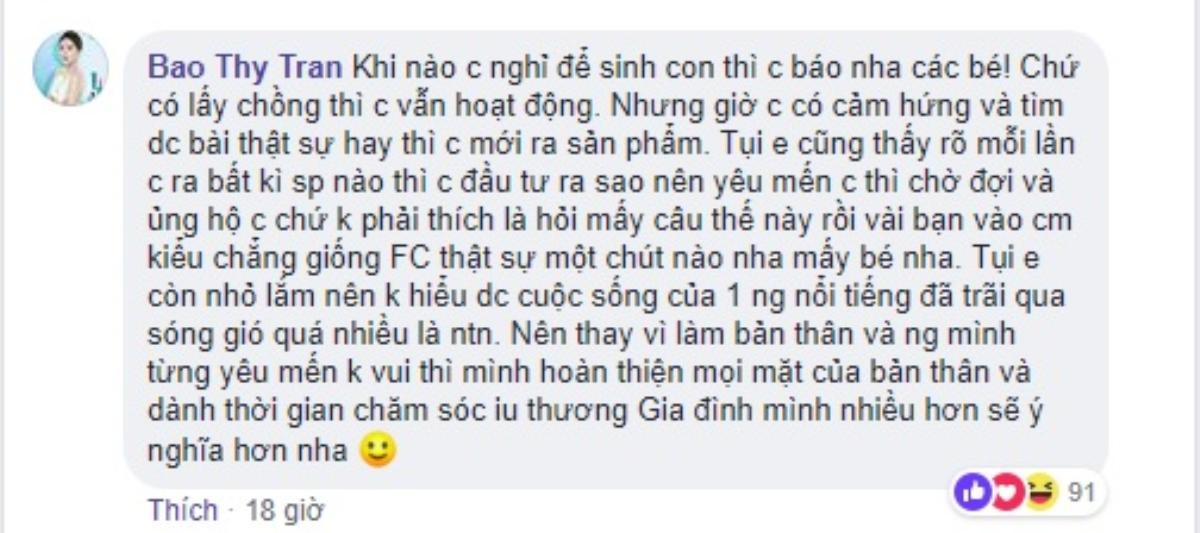 Bị khán giả hỏi 'Có đi hát nữa không?' và đây là lời đáp 'cực gắt' từ Bảo Thy Ảnh 2