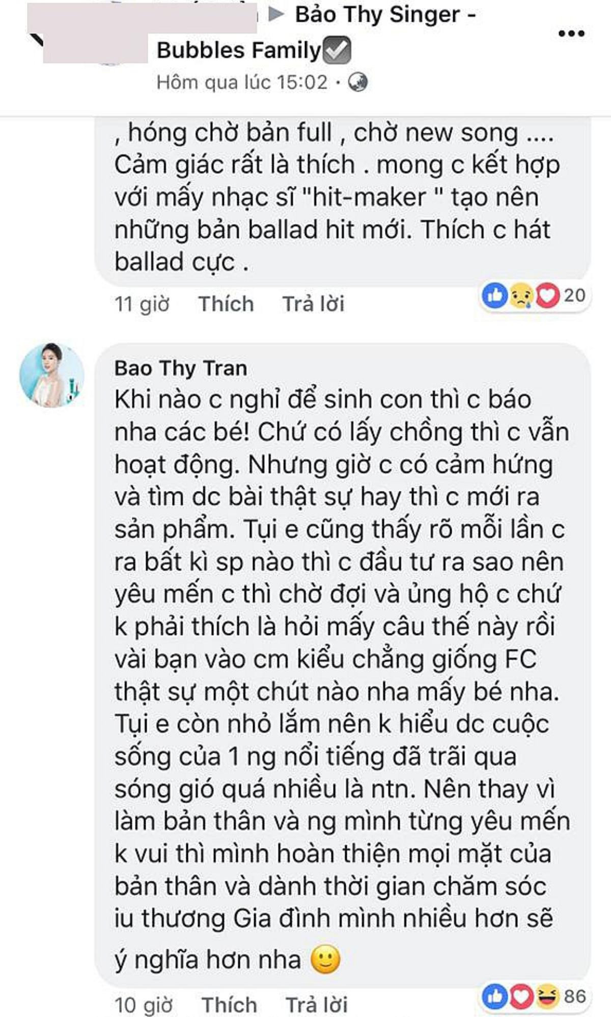 Bị fan 'triệu hồi' vì chậm ra sản phẩm mới, Bảo Thy 'đáp trả' bình luận cực gắt gao Ảnh 4