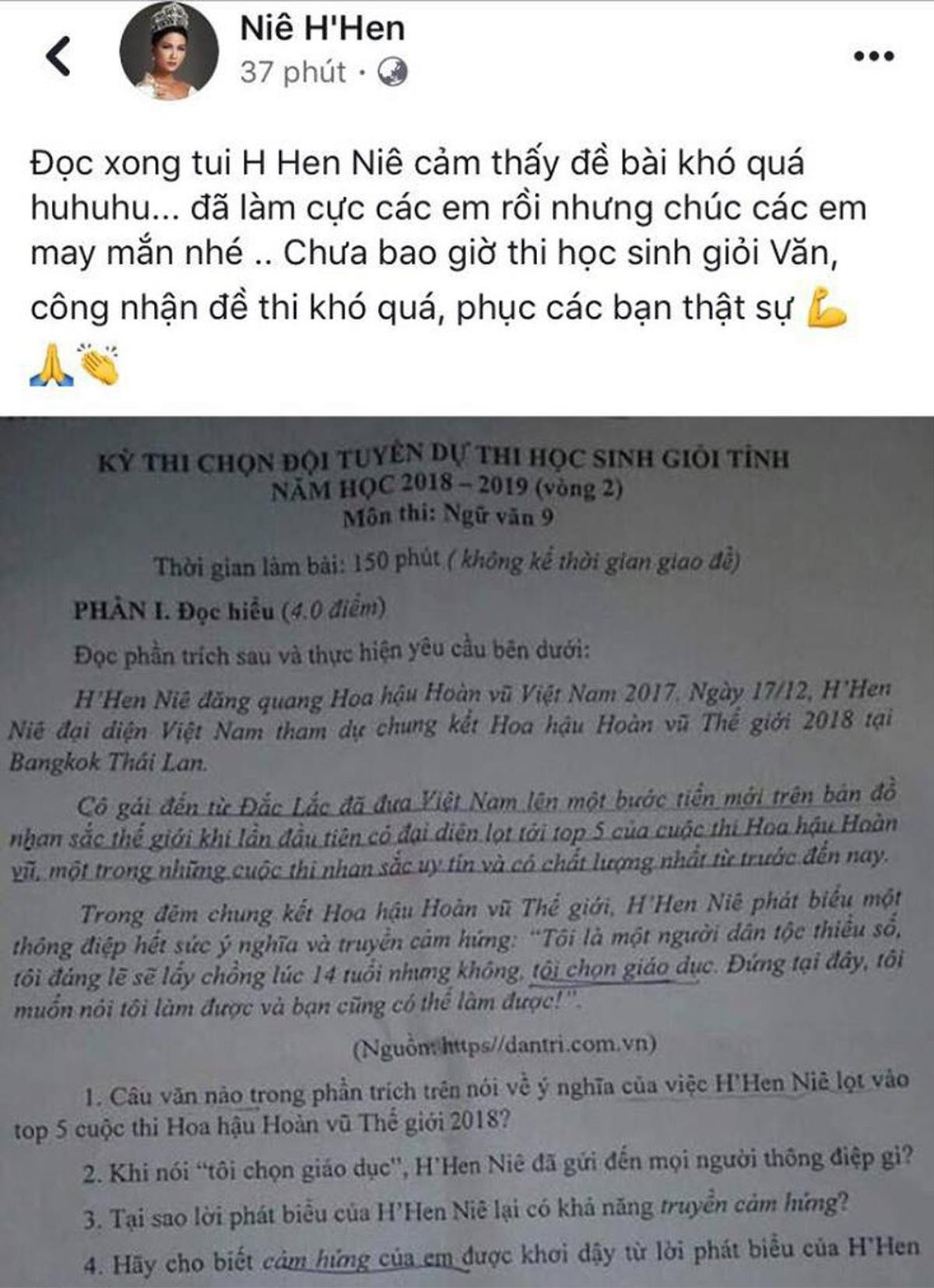 Tiếp tục trở thành 'nguồn cảm hứng' trong đề thi HSG Văn, sức ảnh hưởng của H'Hen Niê vẫn chưa 'hạ nhiệt'! Ảnh 7