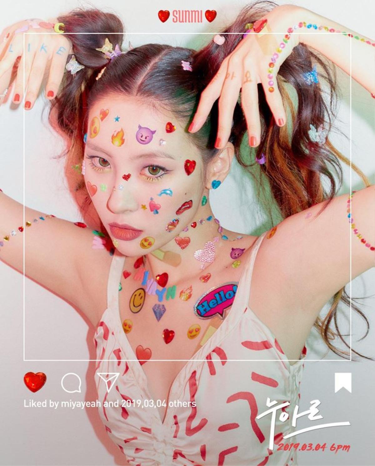 Sunmi tung teaser với sticker dán chi chít trên người: Liệu sẽ là một hình tượng chưa từng có từ trước tới nay? Ảnh 2