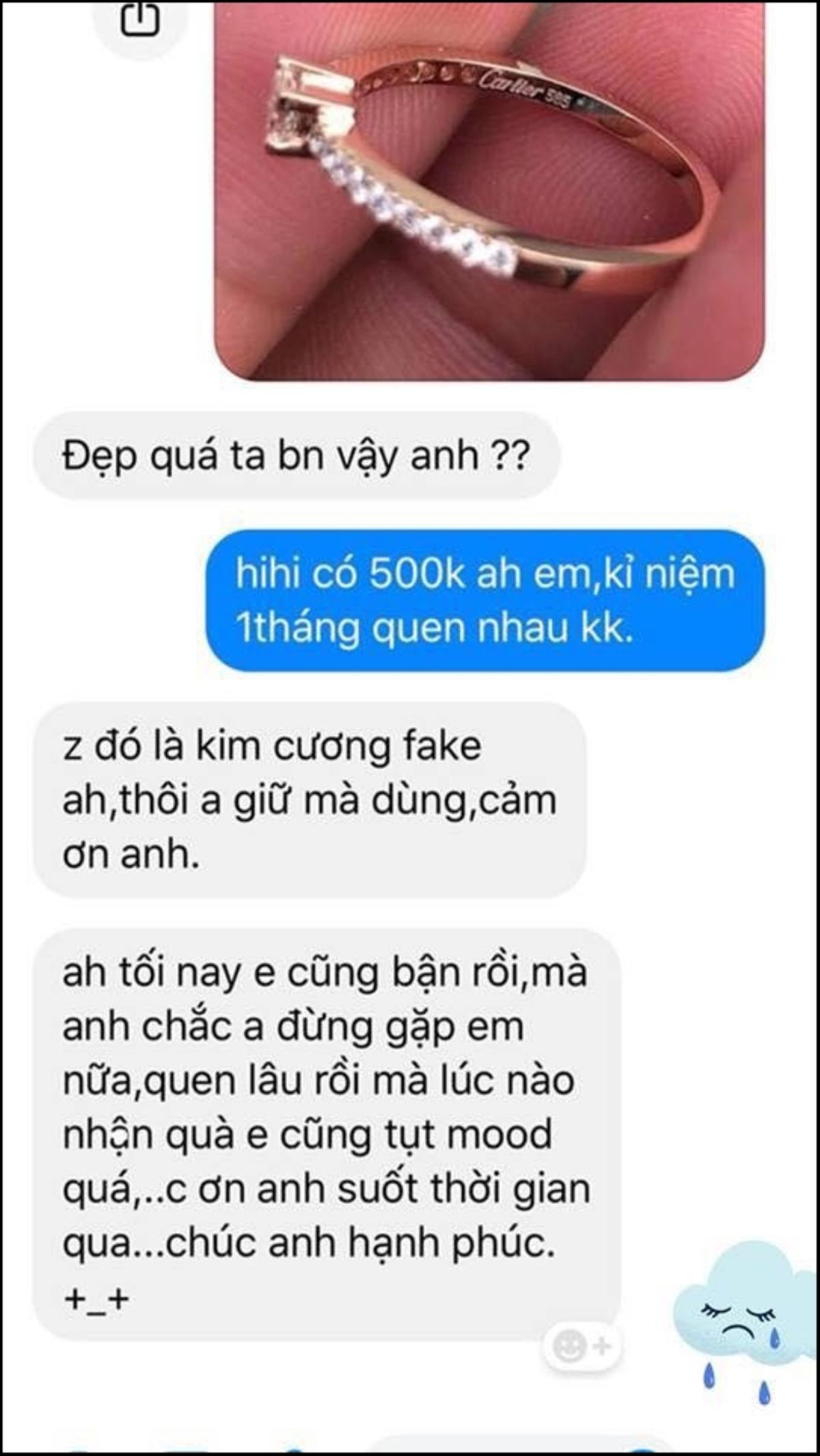 Được người yêu tặng nhẫn kim cương Cartier gần 75 triệu nhưng tưởng hàng fake 500 nghìn, cô gái phũ phàng chia tay và cái kết cười ra nước mắt Ảnh 1