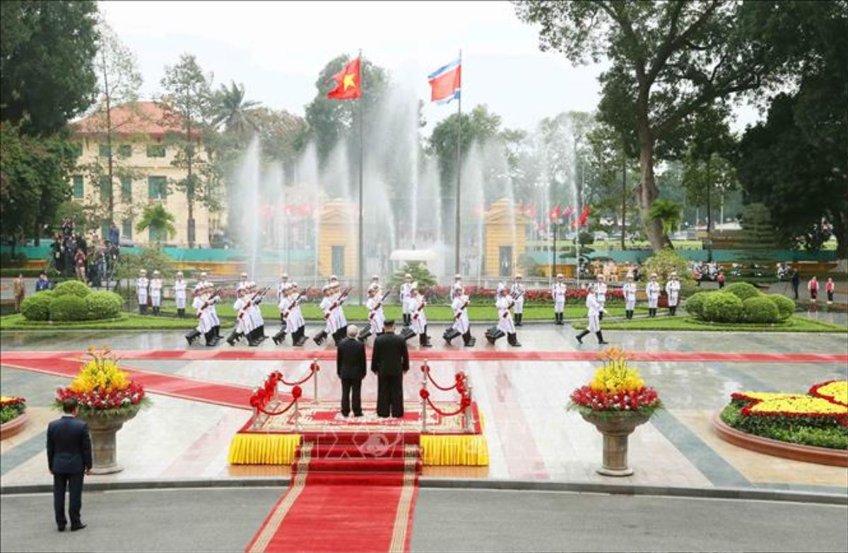 Lễ đón Chủ tịch Triều Tiên Kim Jong-un thăm hữu nghị chính thức Việt Nam Ảnh 4