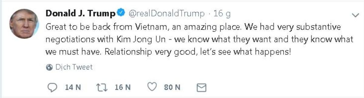 Tổng thống Trump khen Việt Nam là 'đất nước tuyệt vời' Ảnh 1