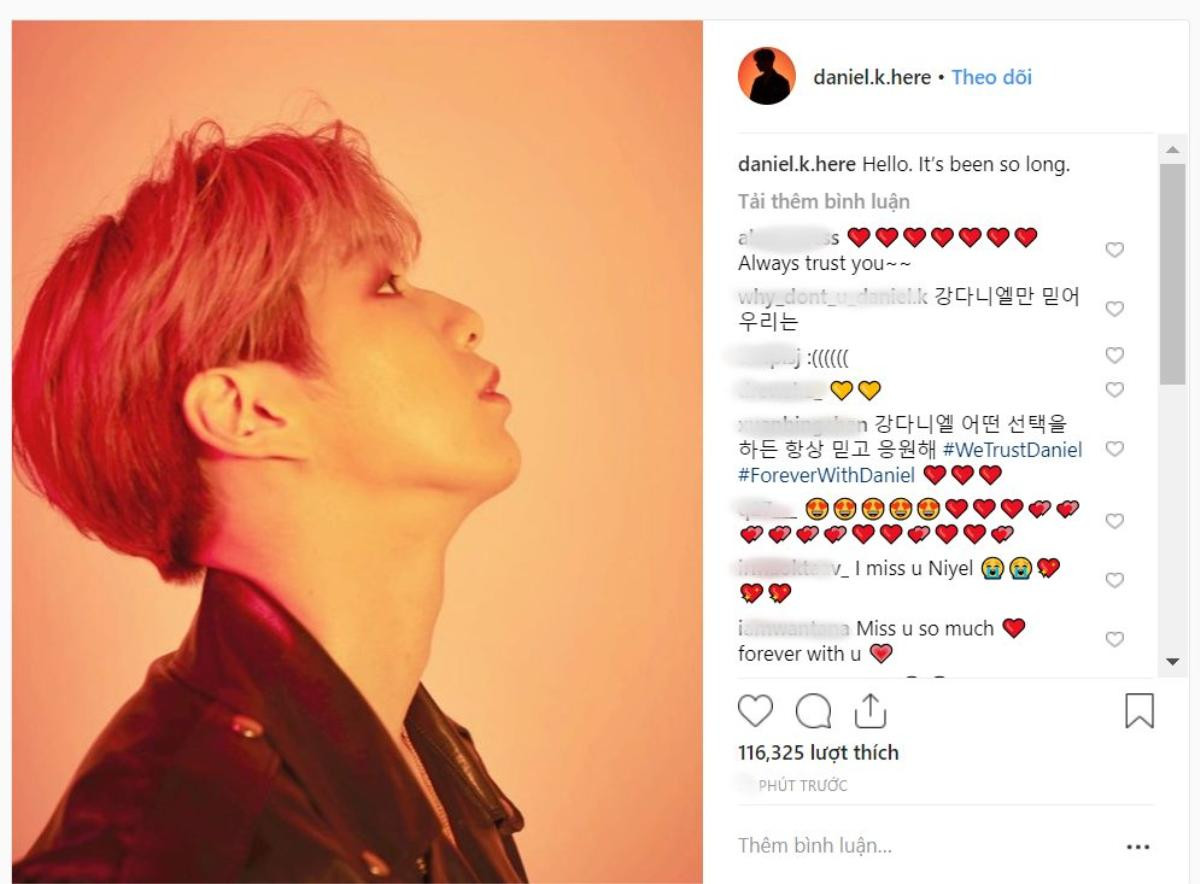 Kang Daniel mở tài khoản Instagram chính thức của mình sau khi tranh chấp với LM Entertainment Ảnh 4