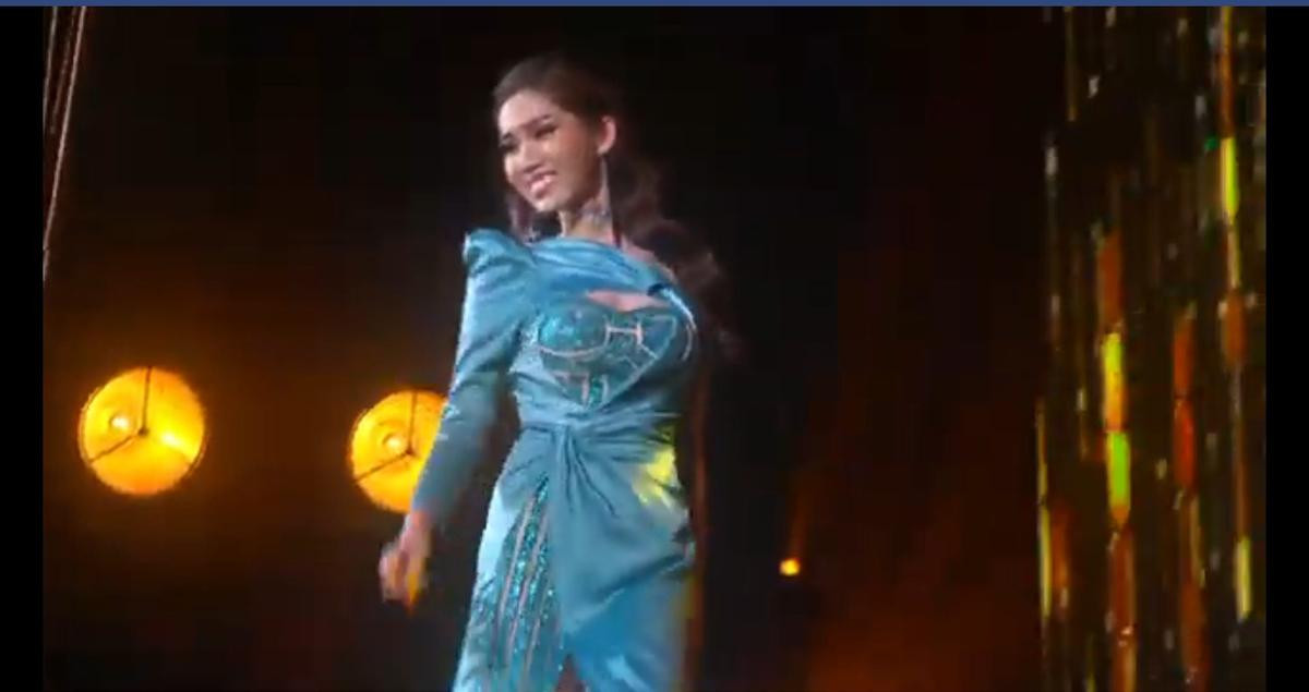 Nhật Hà gây tranh cãi với chiếc váy xanh mướt tại bán kết Miss Int' Queen 2019 Ảnh 2