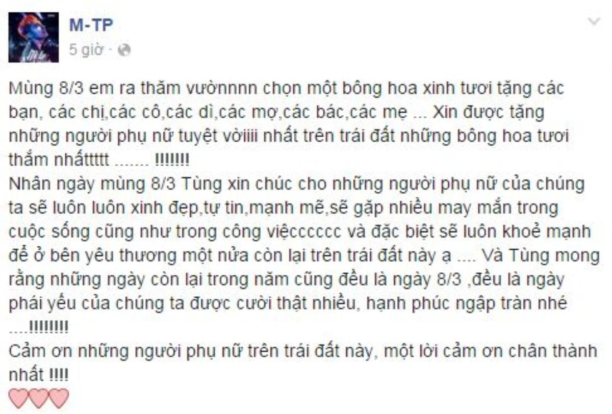 Sky ơi, đã đủ 'chết lặng' với những lời chúc 8/3 mật ngọt thế này từ Sơn Tùng chưa? Ảnh 7