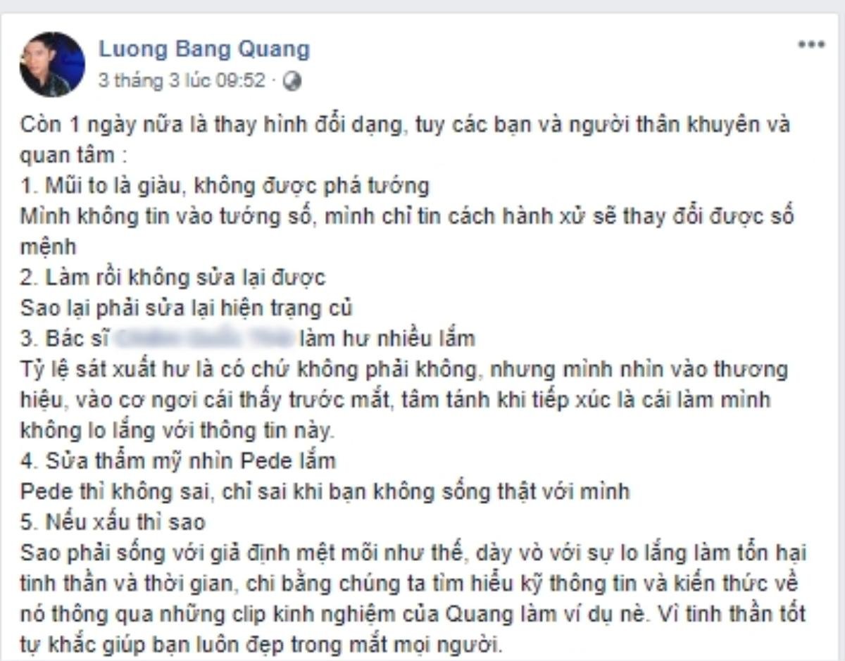 Đập mặt xây lại toàn bộ, hình ảnh mới của Lương Bằng Quang ai cũng phải…choáng! Ảnh 6