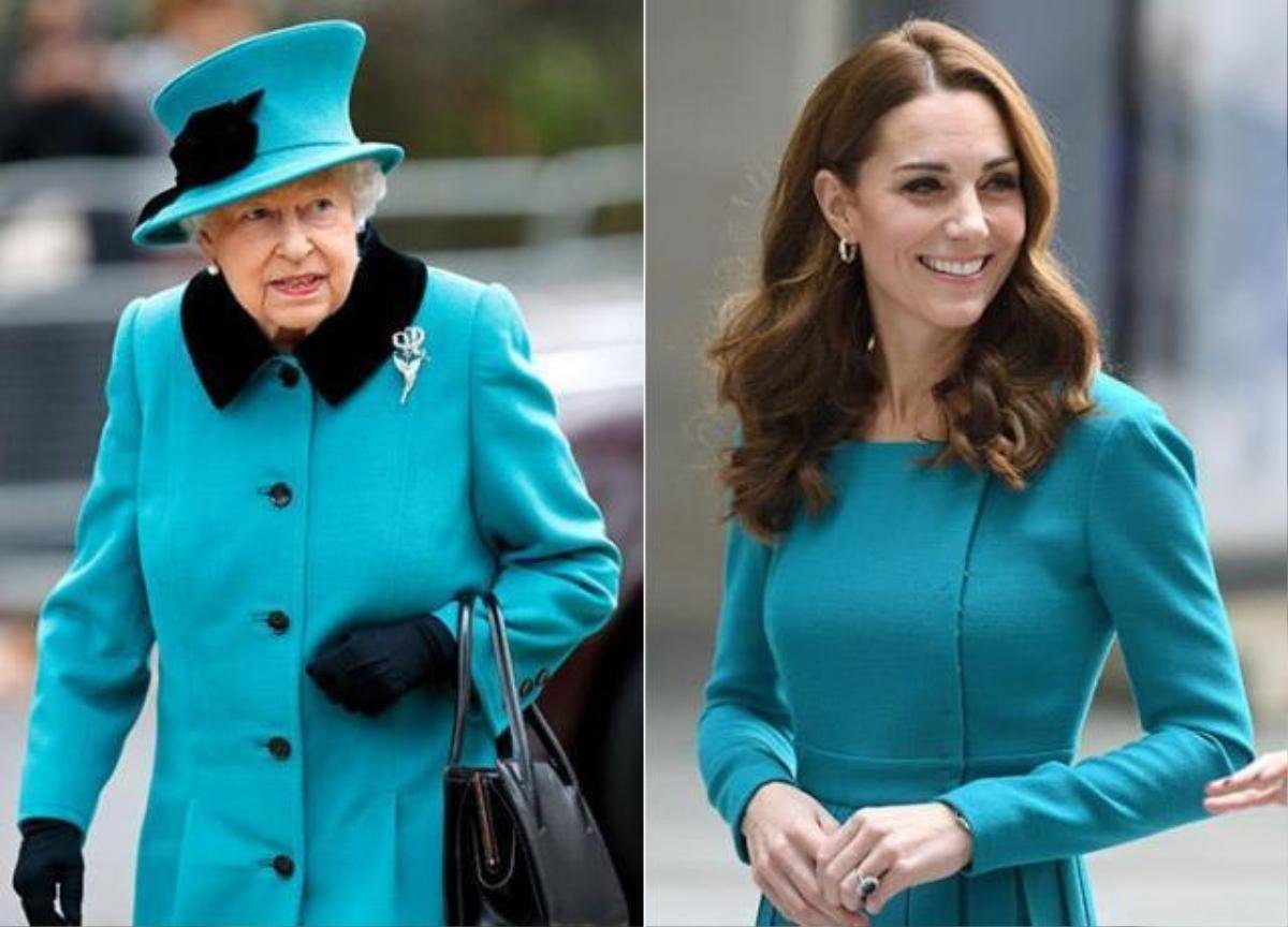 Không những ảnh hưởng từ Công nương Diana mà phong cách thời trang của Kate Middleton còn giống cả nữ hoàng Anh Ảnh 8