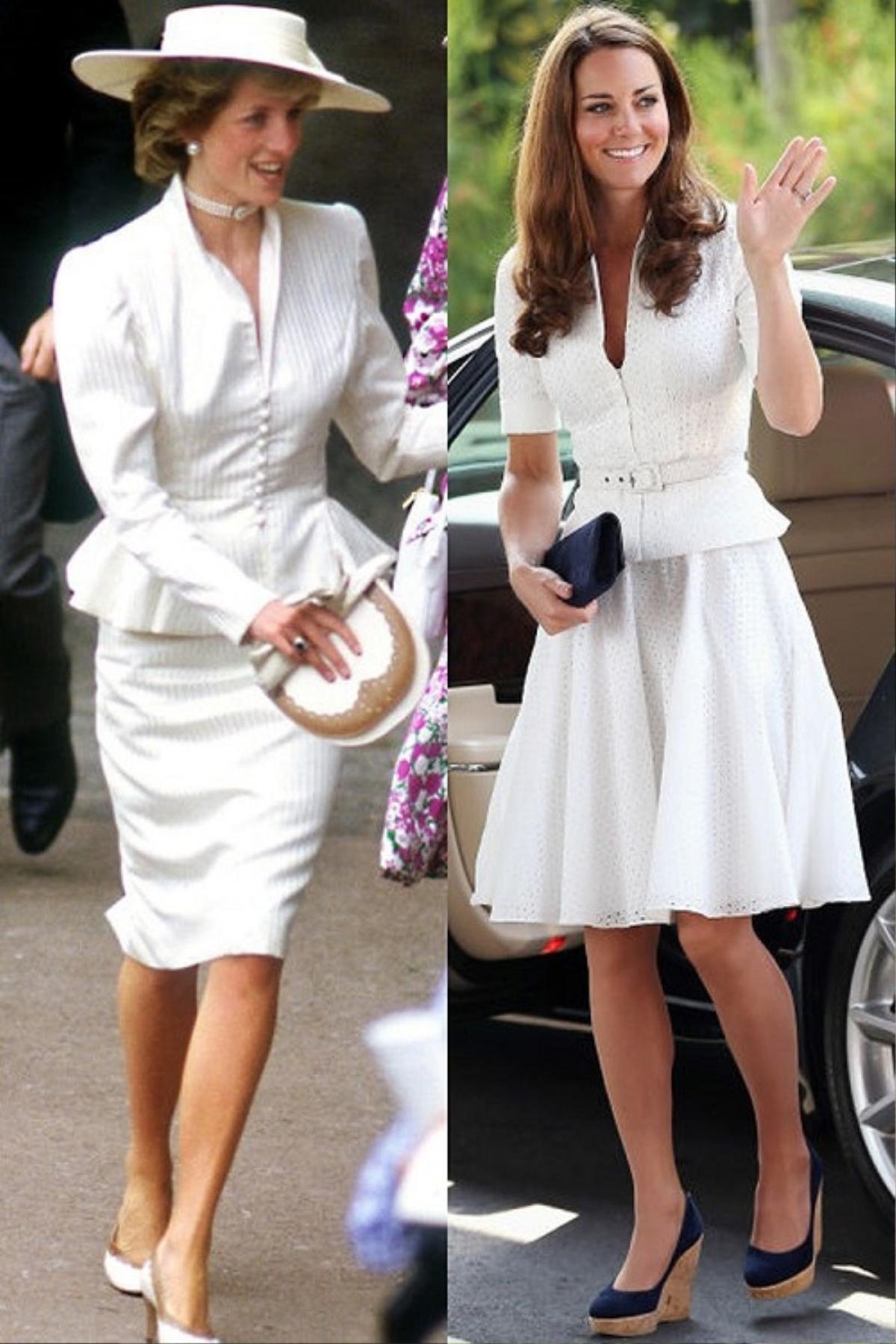 Không những ảnh hưởng từ Công nương Diana mà phong cách thời trang của Kate Middleton còn giống cả nữ hoàng Anh Ảnh 1