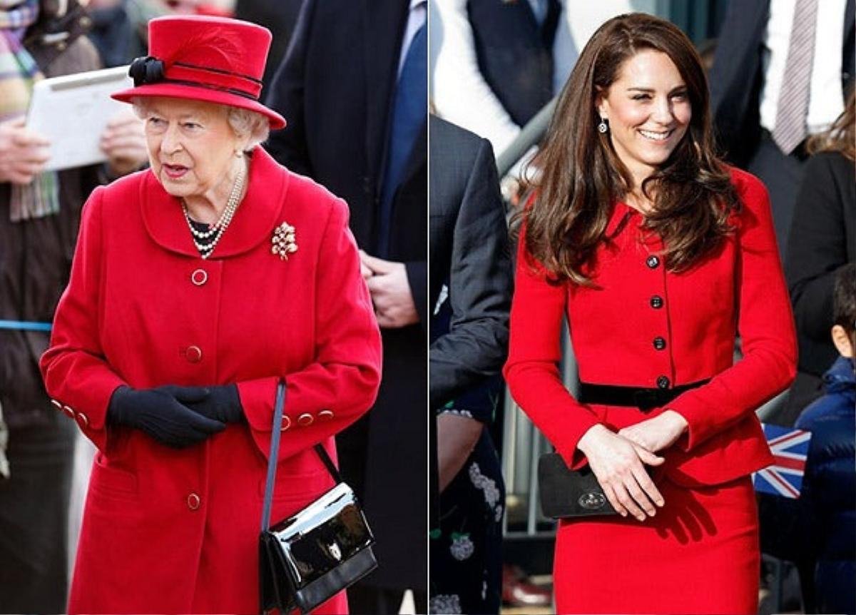 Không những ảnh hưởng từ Công nương Diana mà phong cách thời trang của Kate Middleton còn giống cả nữ hoàng Anh Ảnh 9