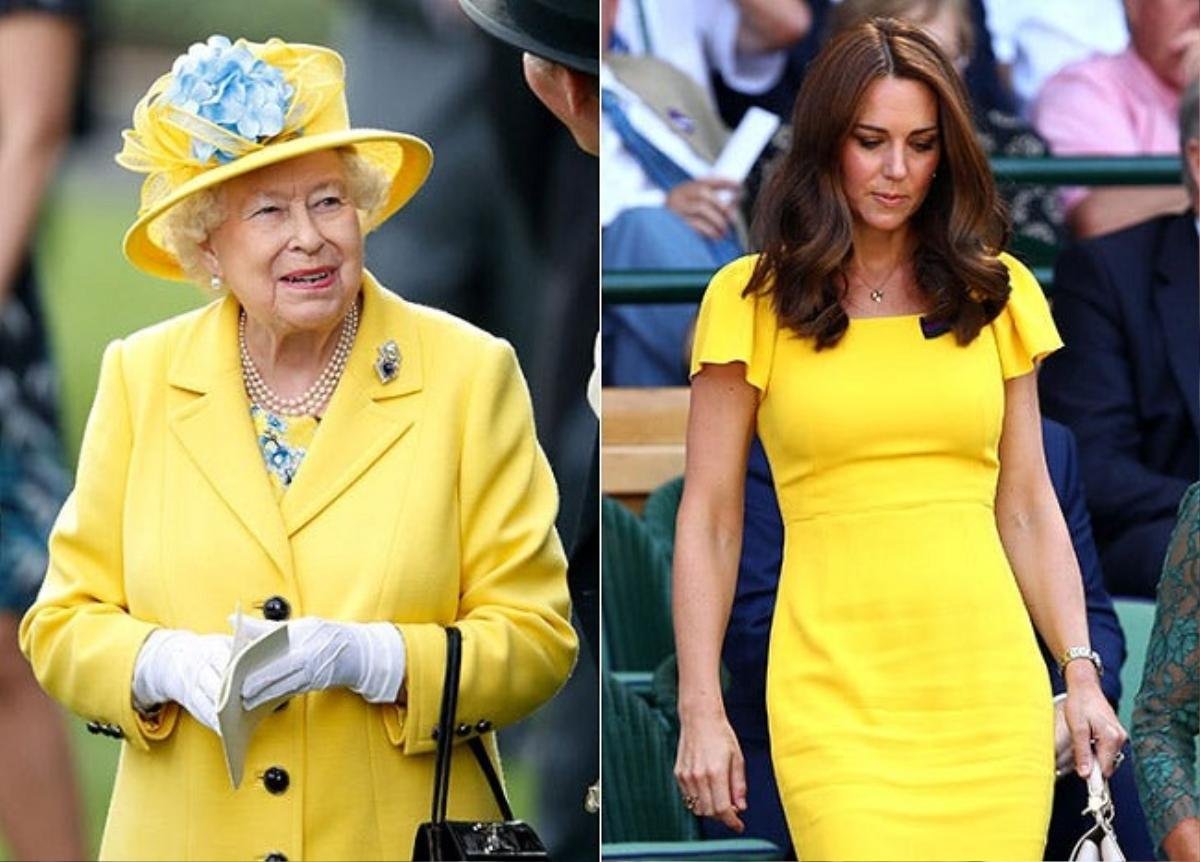 Không những ảnh hưởng từ Công nương Diana mà phong cách thời trang của Kate Middleton còn giống cả nữ hoàng Anh Ảnh 6