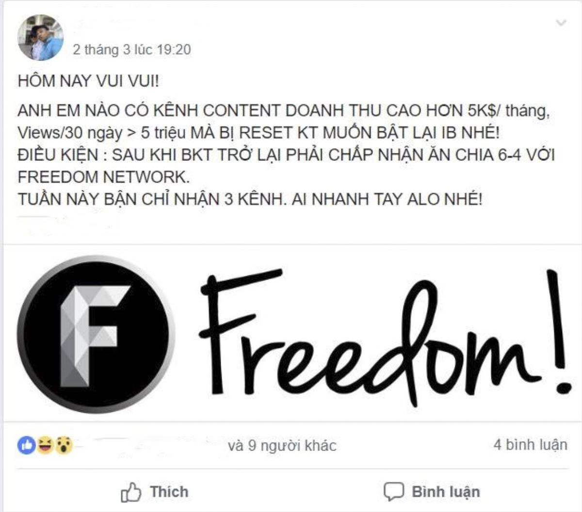 Yeah1 thất thủ, hàng loạt kênh YouTube triệu view 'tháo chạy' sang network mới? Ảnh 2