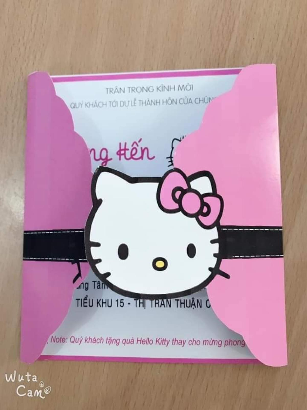 Cô gái cuồng Kitty: Thiệp cưới in hình Kitty hồng còn ‘lầy lội’ mong quý khách tặng quà Hello Kitty thay cho mừng phong bì Ảnh 1