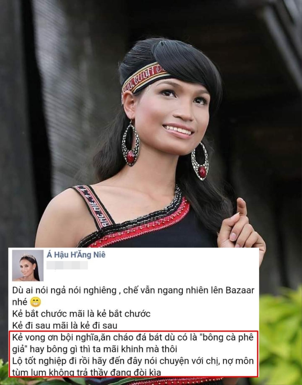 Bị nghi 'đá xéo' H'Hen Niê vì ganh tị, H'Ăng Niê đăng ảnh chỉnh sửa 8 lần mỉa mai đối thủ Ảnh 4