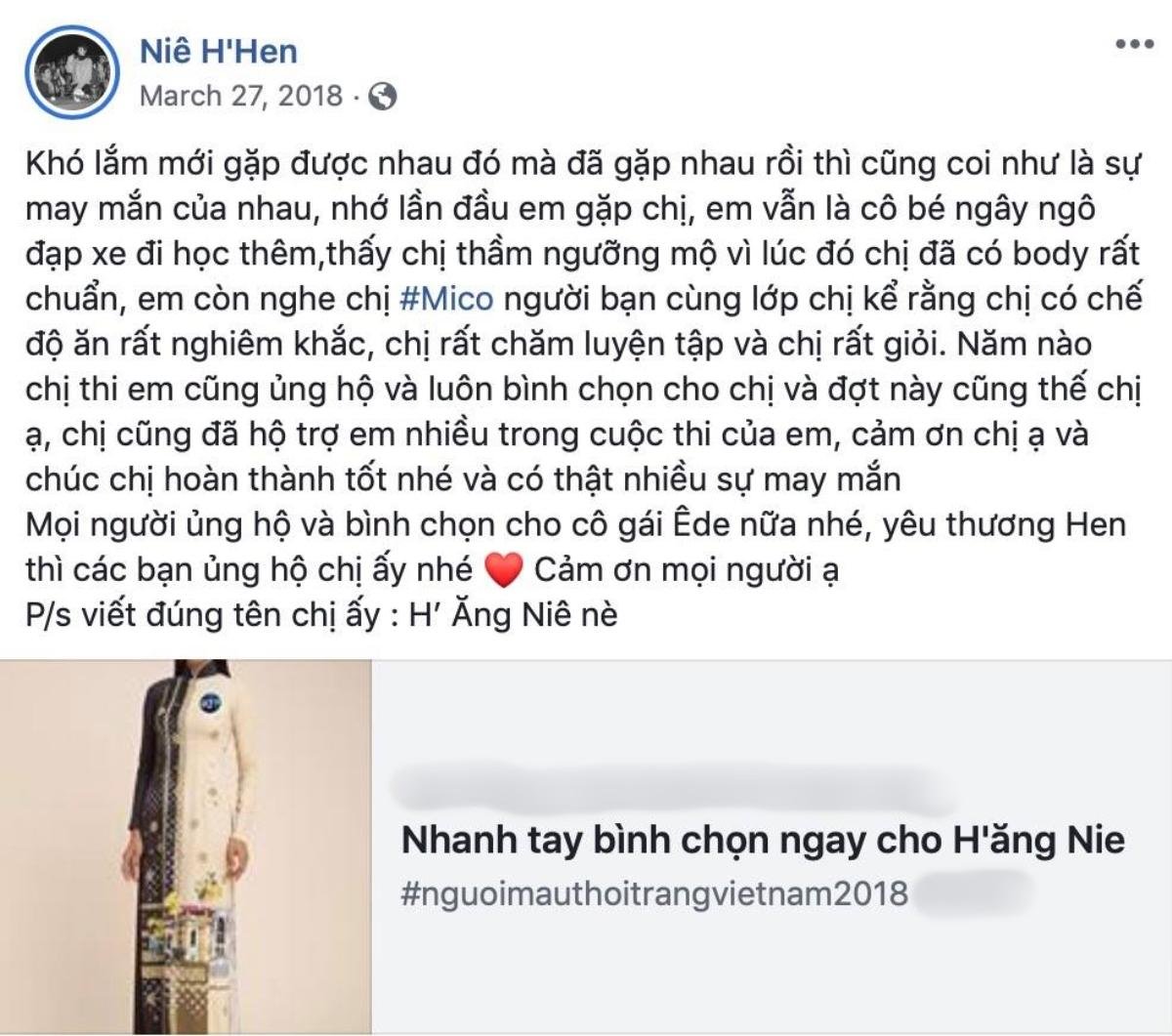 Mải miết 'đá xéo', H'Ăng Niê hẳn đã quên mất H'Hen Niê từng ủng hộ mình như thế nào? Ảnh 1