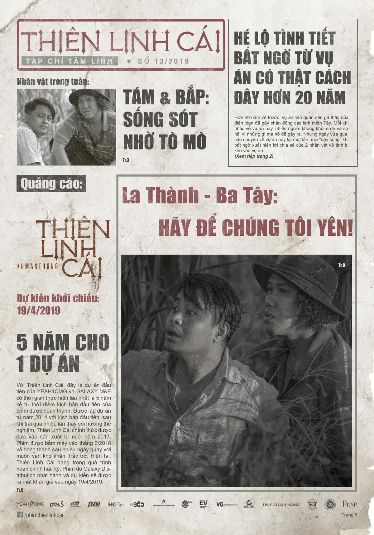 Hoàng Yến Chibi, Thanh Tú và Thanh Mỹ đầy ám ảnh trên những trang báo của loạt poster phim 'Thiên Linh Cái' Ảnh 6