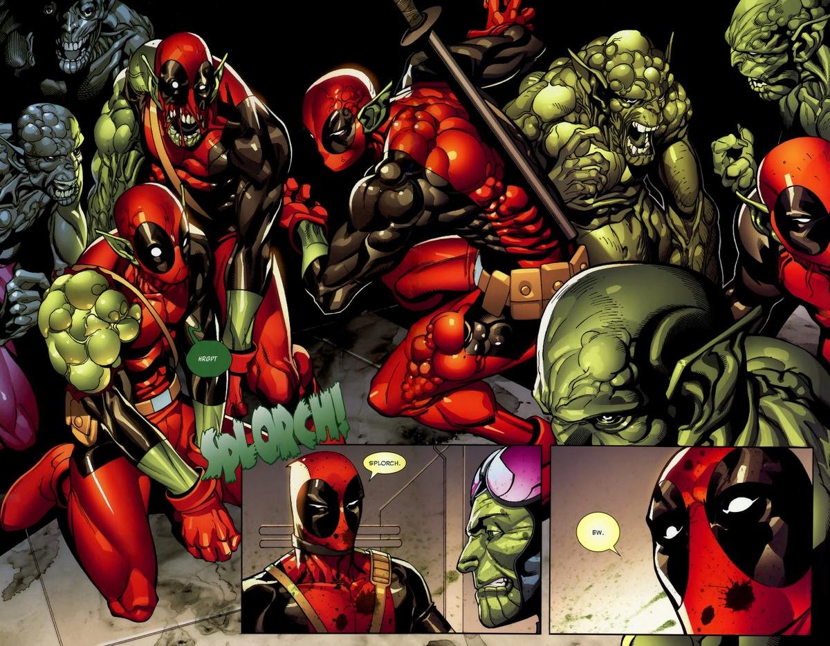 Ham muốn sức mạnh của chàng bựa Deadpool, cả đàn Skrull rủ nhau 'bay màu' Ảnh 8