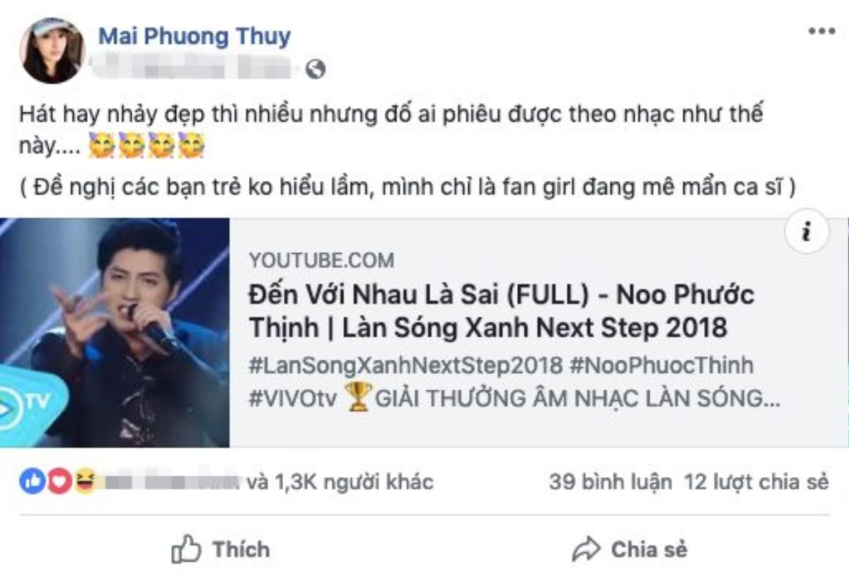 Đã chia tay nhưng trăm lần như một: Mai Phương Thuý thừa nhận chỉ là fangirl của nam ca sĩ Noo Phước Thịnh! Ảnh 5