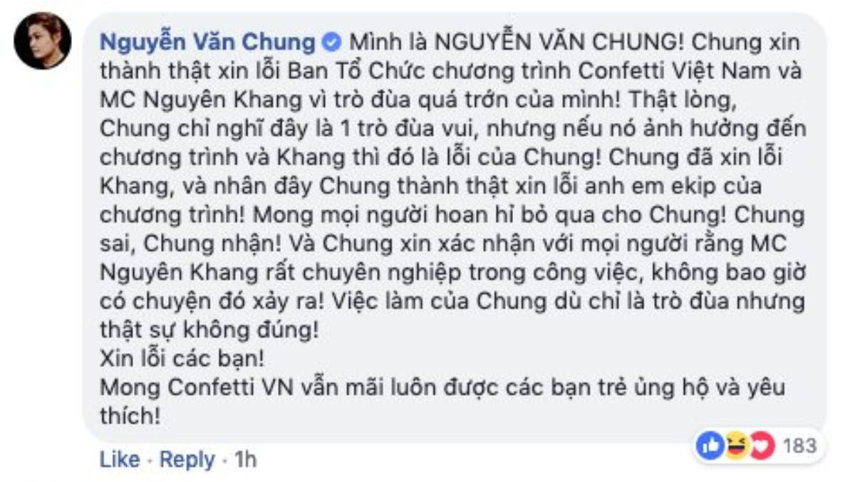 Thực hư chuyện MC Nguyên Khang tiết lộ đáp án Confetti Vietnam trước giờ lên sóng Ảnh 2