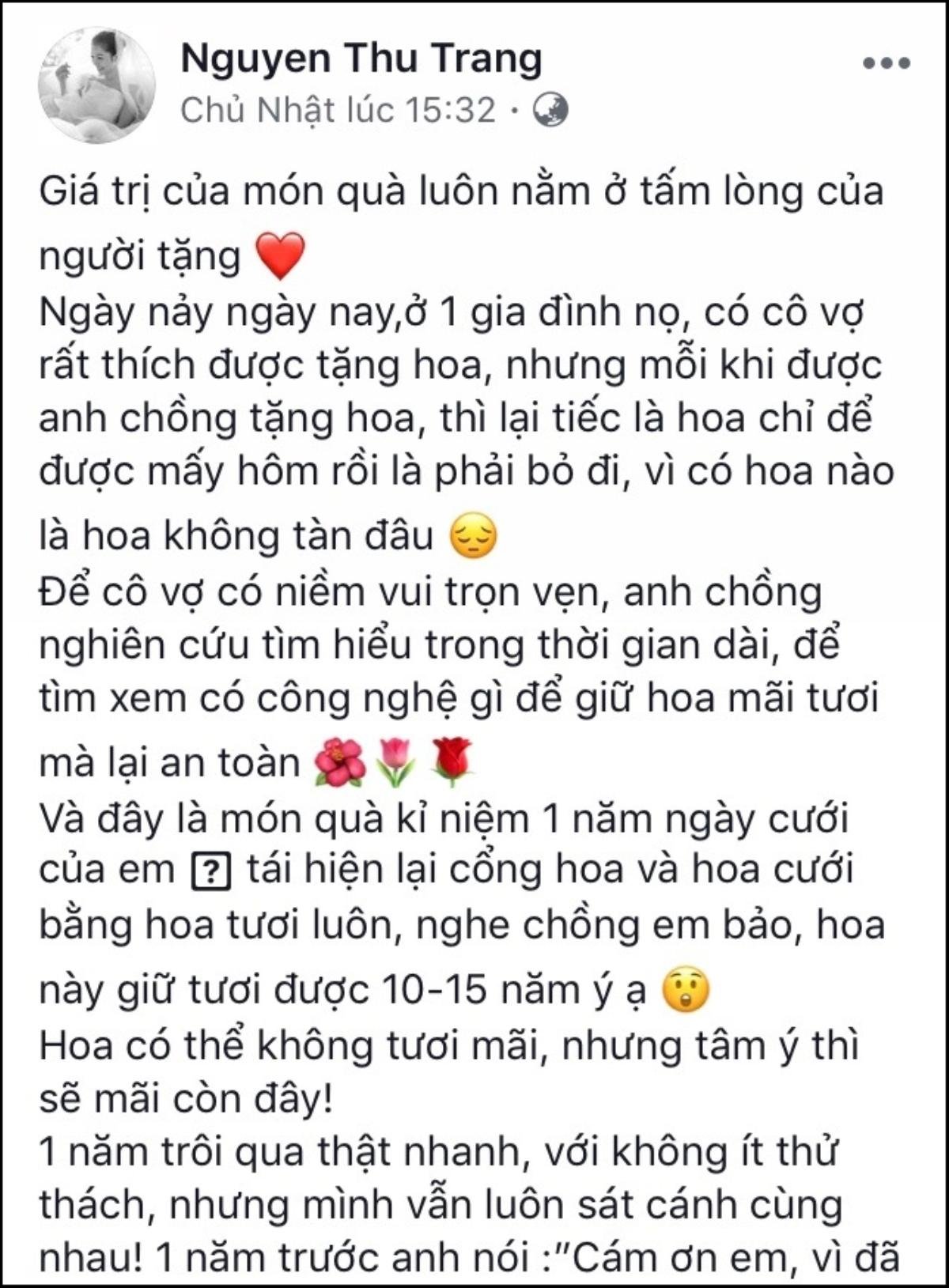 Vợ shark Hưng viết tâm thư tròn 1 năm ngày cưới: ‘Cảm ơn anh vì đã đến bên em, yêu thương, chăm sóc và cùng em vun đắp gia đình’ Ảnh 1