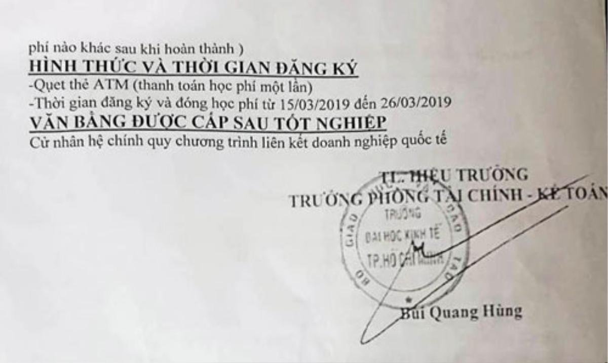 Trường ĐH Kinh tế TP.HCM bị giả con dấu, chữ ký để lừa đảo thí sinh Ảnh 1