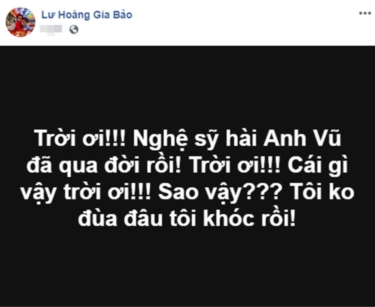 Sao Việt bàng hoàng trước sự ra đi đột ngột của nghệ sĩ hài Anh Vũ Ảnh 5