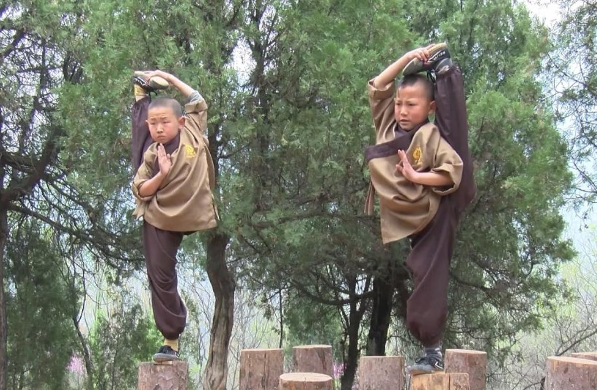 Tiểu hòa thượng treo người lên cây để luyện kung-fu Ảnh 3