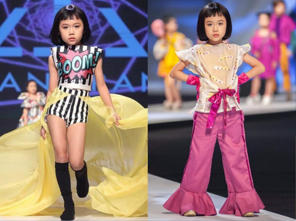 Mẫu nhí Việt tái hiện màn catwalk 'thần sầu' trong bóng nước tại tuần lễ thời trang Thượng Hải Ảnh 2