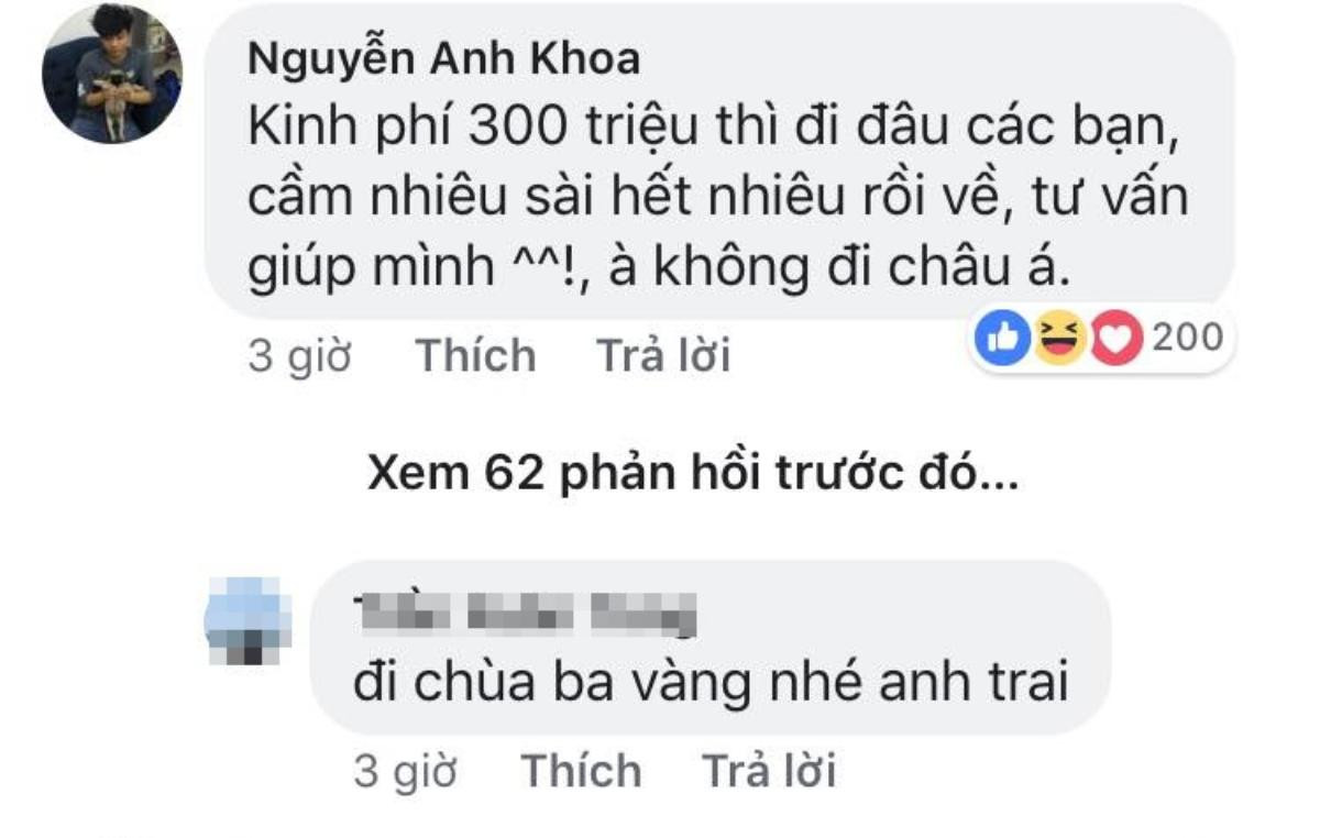 Quá mệt mỏi, Khoa Pug quyết cầm 300 triệu đi xả stress nên mong cư dân mạng chỉ điểm đến để tiêu hết số tiền này Ảnh 4